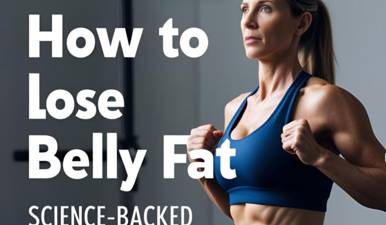 Woman doing burpees to lose belly fat fast